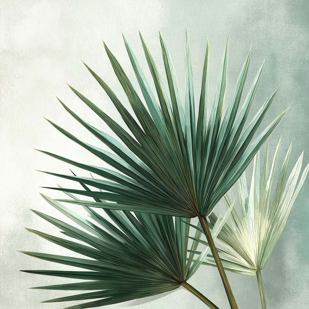 Nature's intricate green foliage design