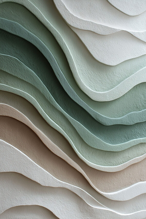 Waves of soft, natural tones