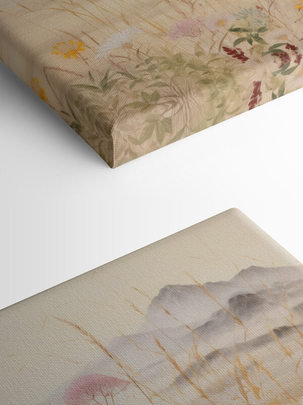 Painting of flowers and grass Painting of flowers and grass