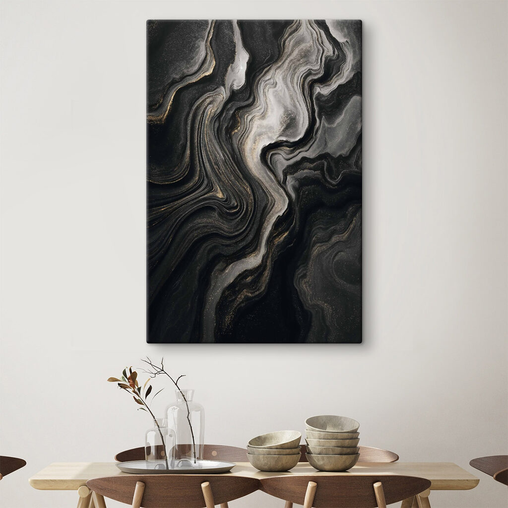Black and white marbled surface Black and white marbled surface