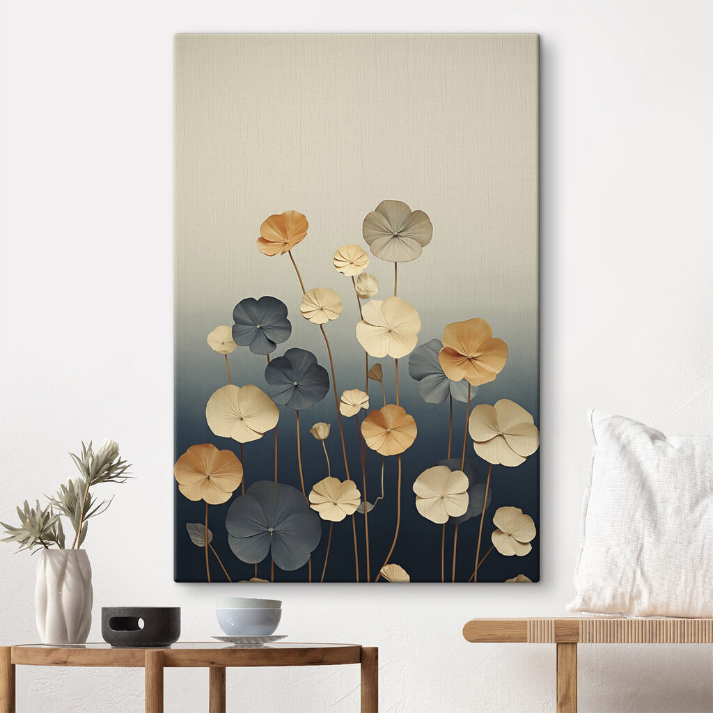 Group of flowers with leaves Group of flowers with leaves