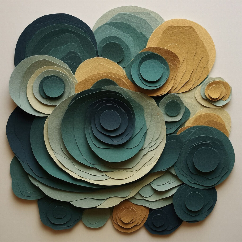 Paper cut out of circles Paper cut out of circles