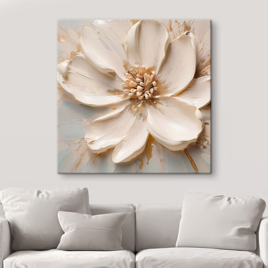 White flower with brown spots White flower with brown spots