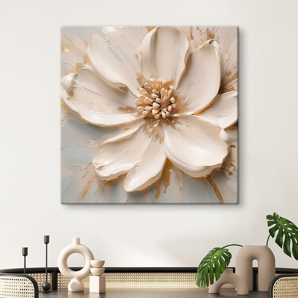 White flower with brown spots White flower with brown spots