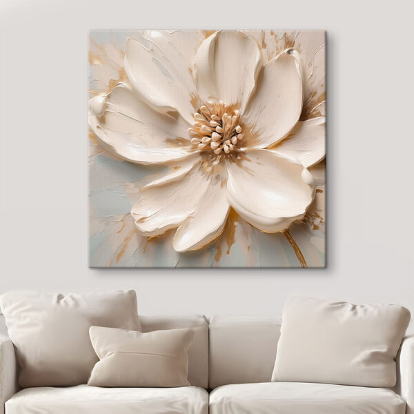 White flower with brown spots White flower with brown spots
