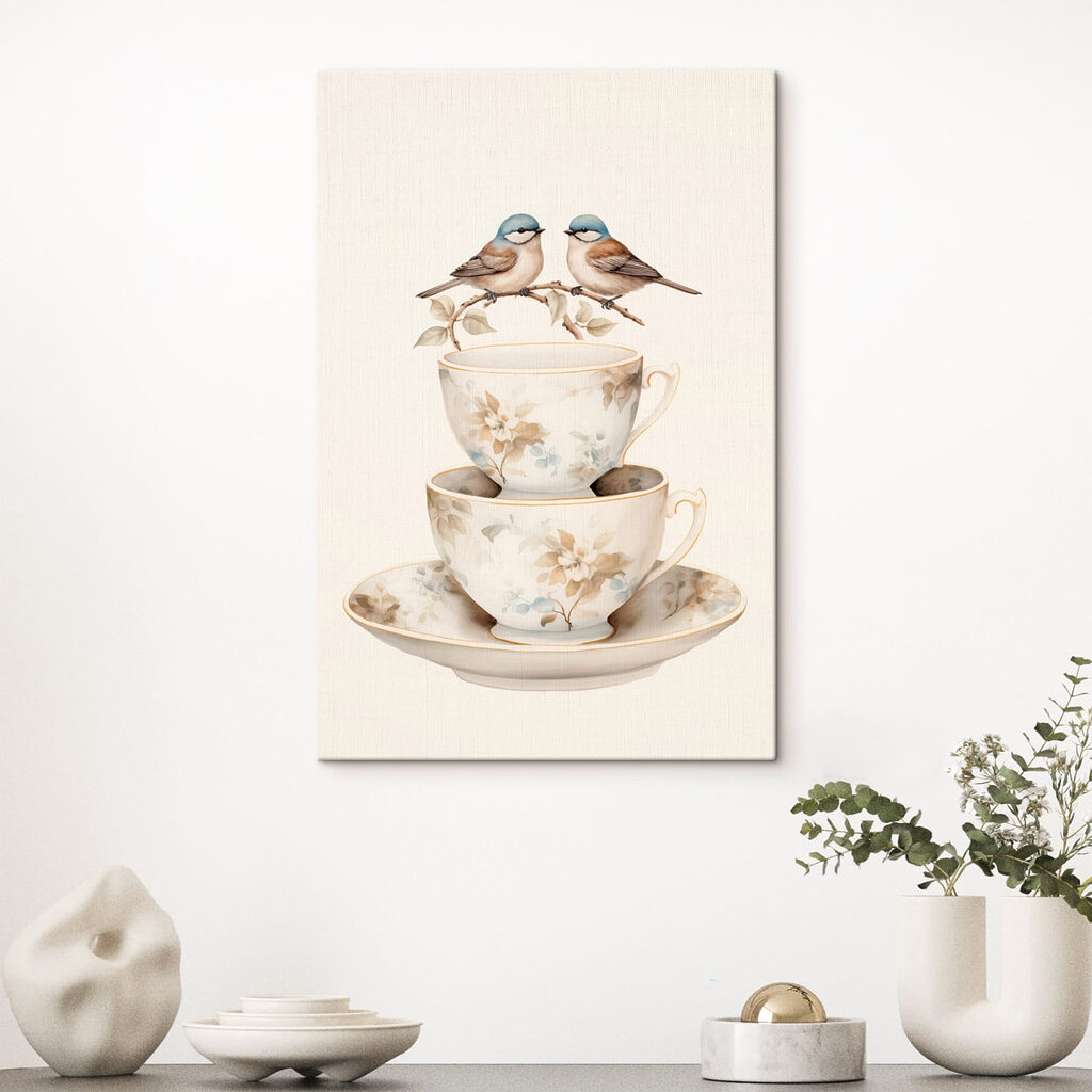 Two birds on a teacup Two birds on a teacup