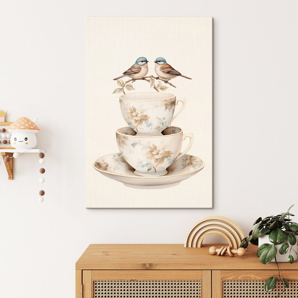 Two birds on a teacup Two birds on a teacup
