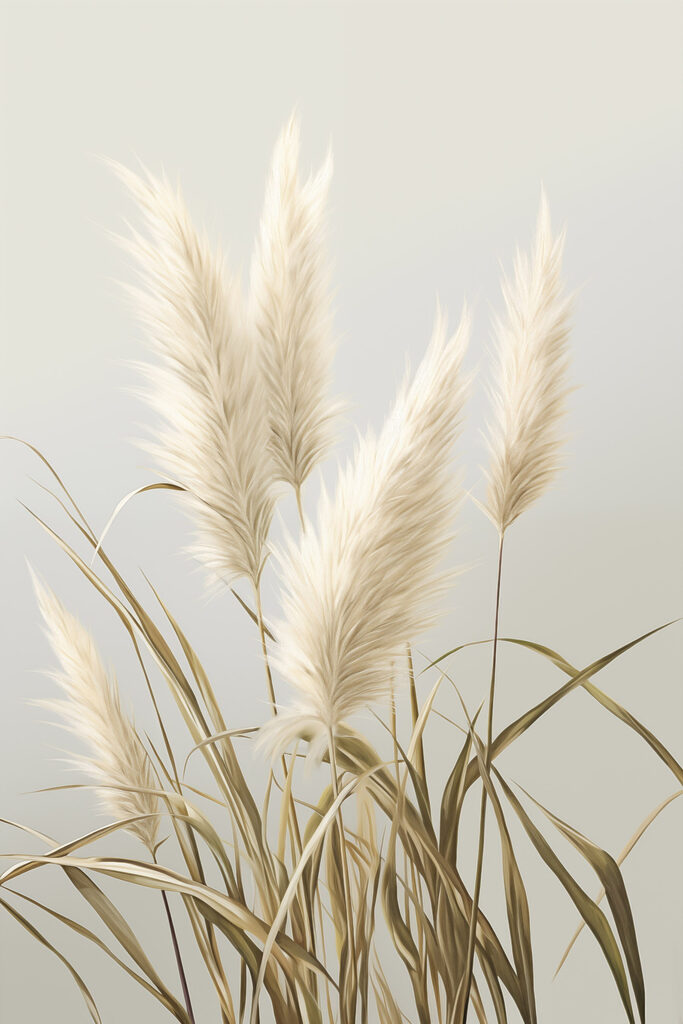 Pampas grass in soft pastel tones Pampas grass in soft pastel tones