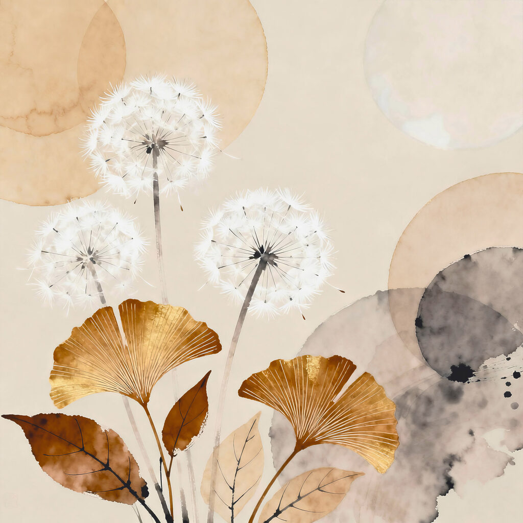 Delicate blooms on soft tones