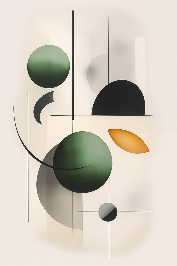 Abstract shapes in harmonious balance