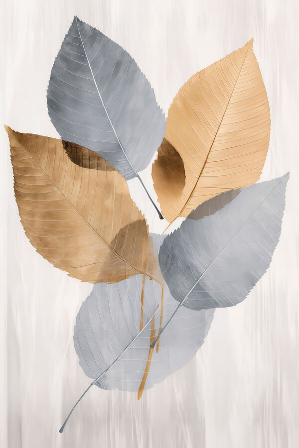 Group of leaves on a white background