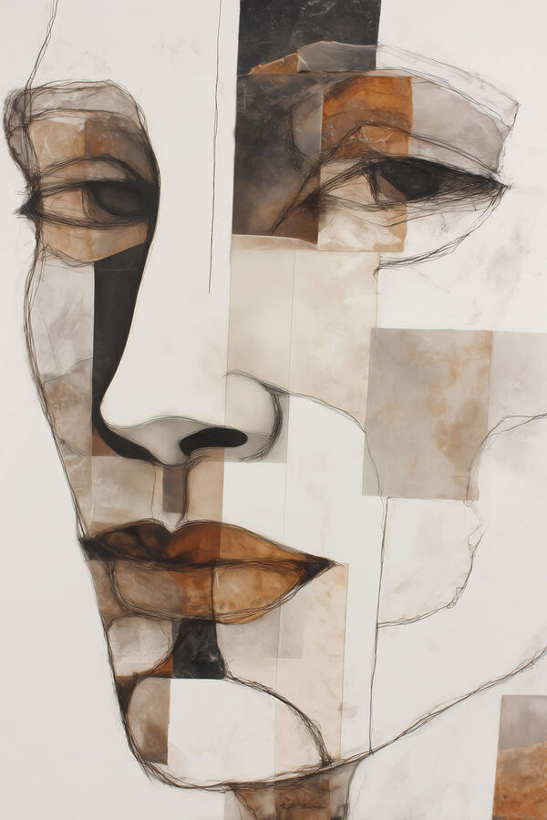 Painting of a woman's face