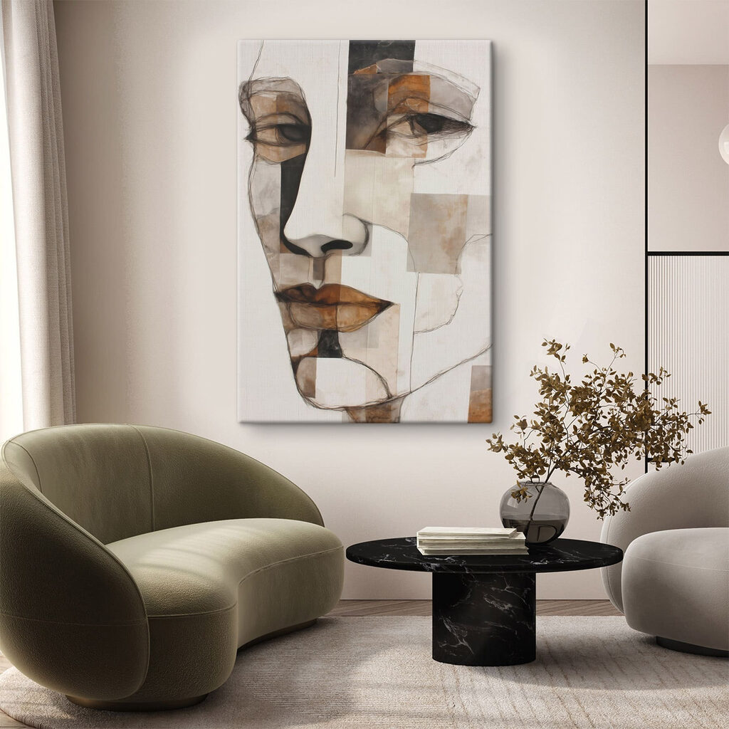 Painting of a woman's face