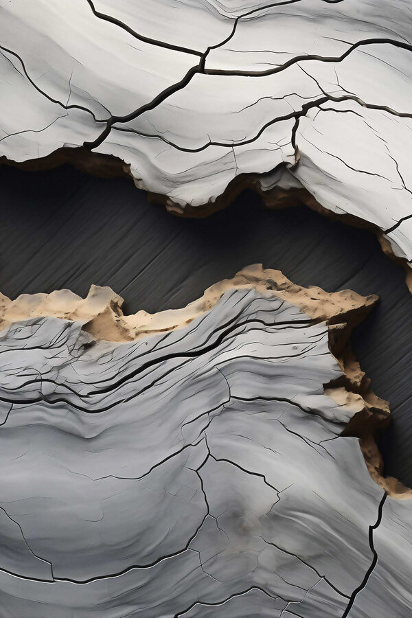 Fluid patterns in striking contrast