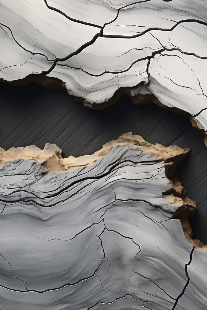 Fluid patterns in striking contrast