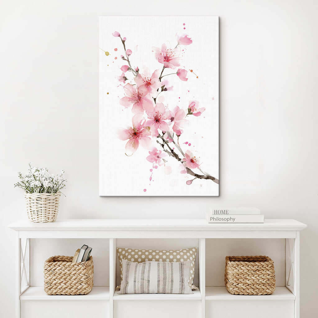 Watercolor of pink flowers Watercolor of pink flowers