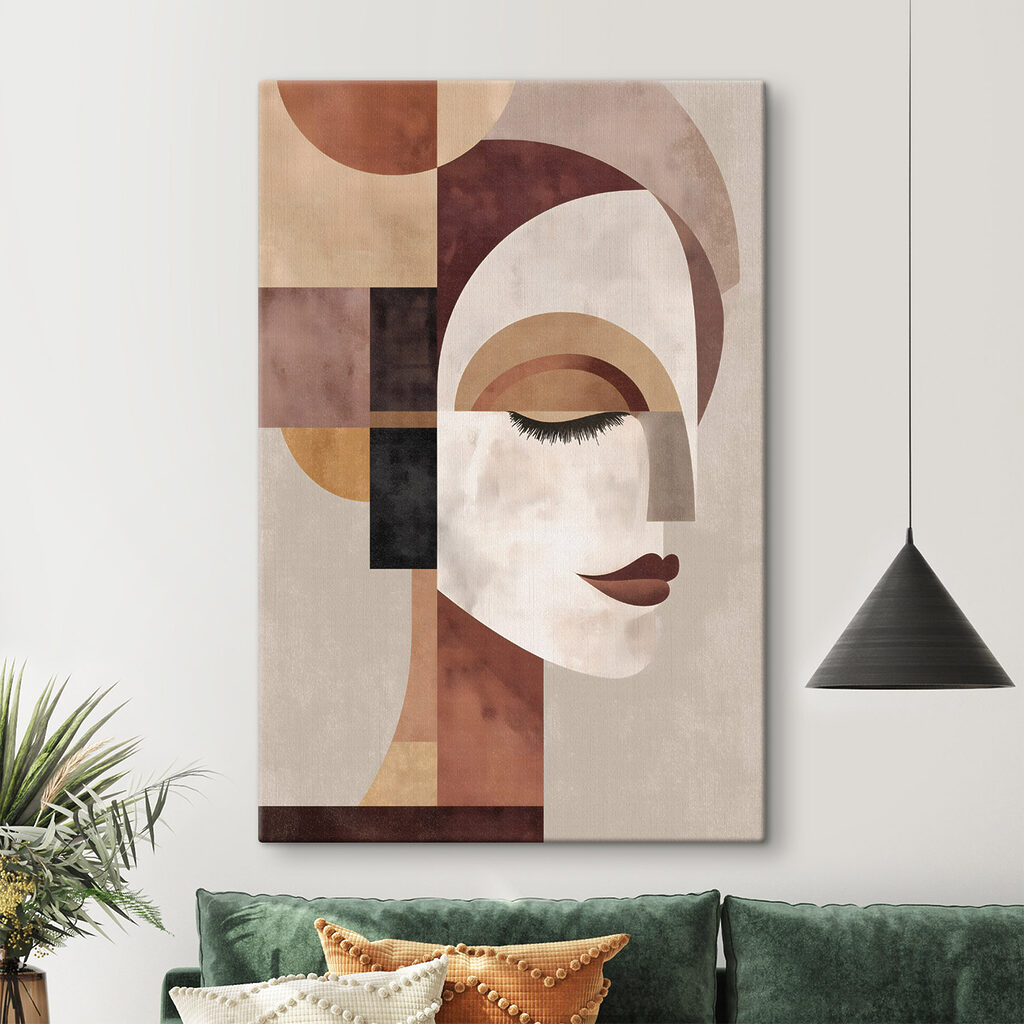 Woman's face with different colors Woman's face with different colors