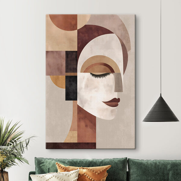 Woman's face with different colors Woman's face with different colors