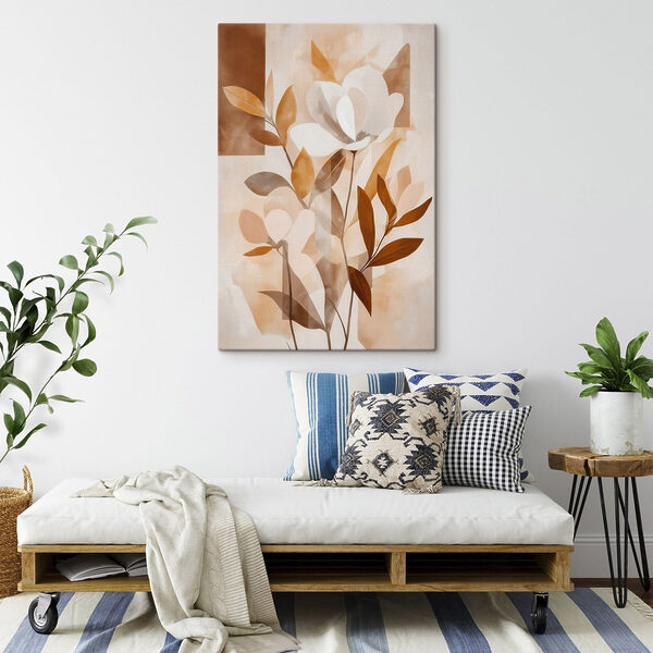 Painting of flowers and leaves