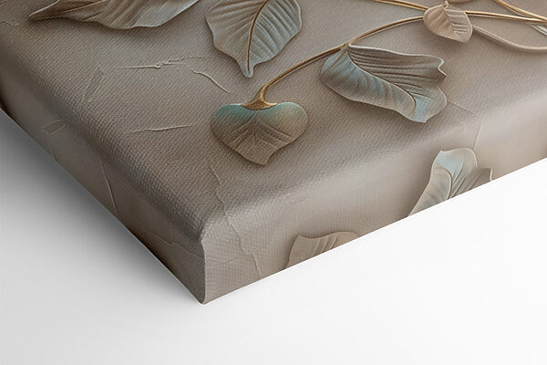 Wall art with flowers and leaves