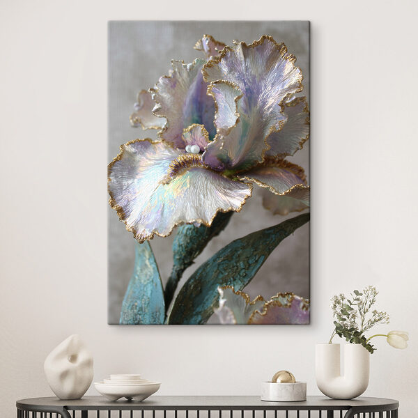 Elegant flower sculpture with soft hues Elegant flower sculpture with soft hues