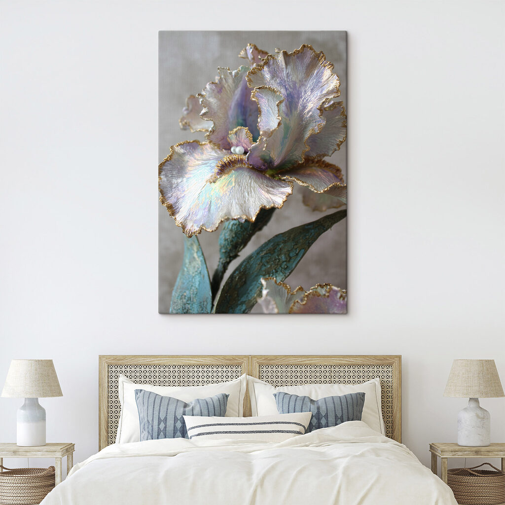 Elegant flower sculpture with soft hues Elegant flower sculpture with soft hues