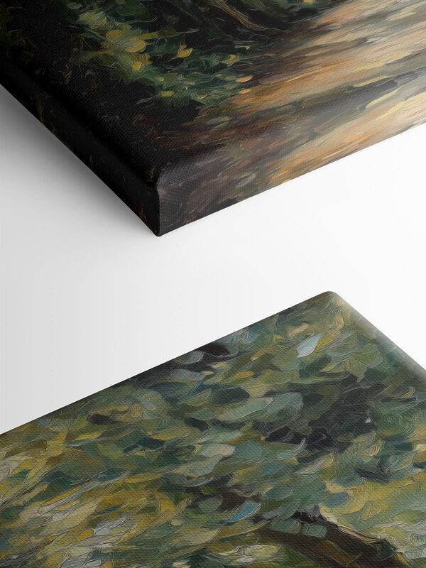 Painting of a path through a forest