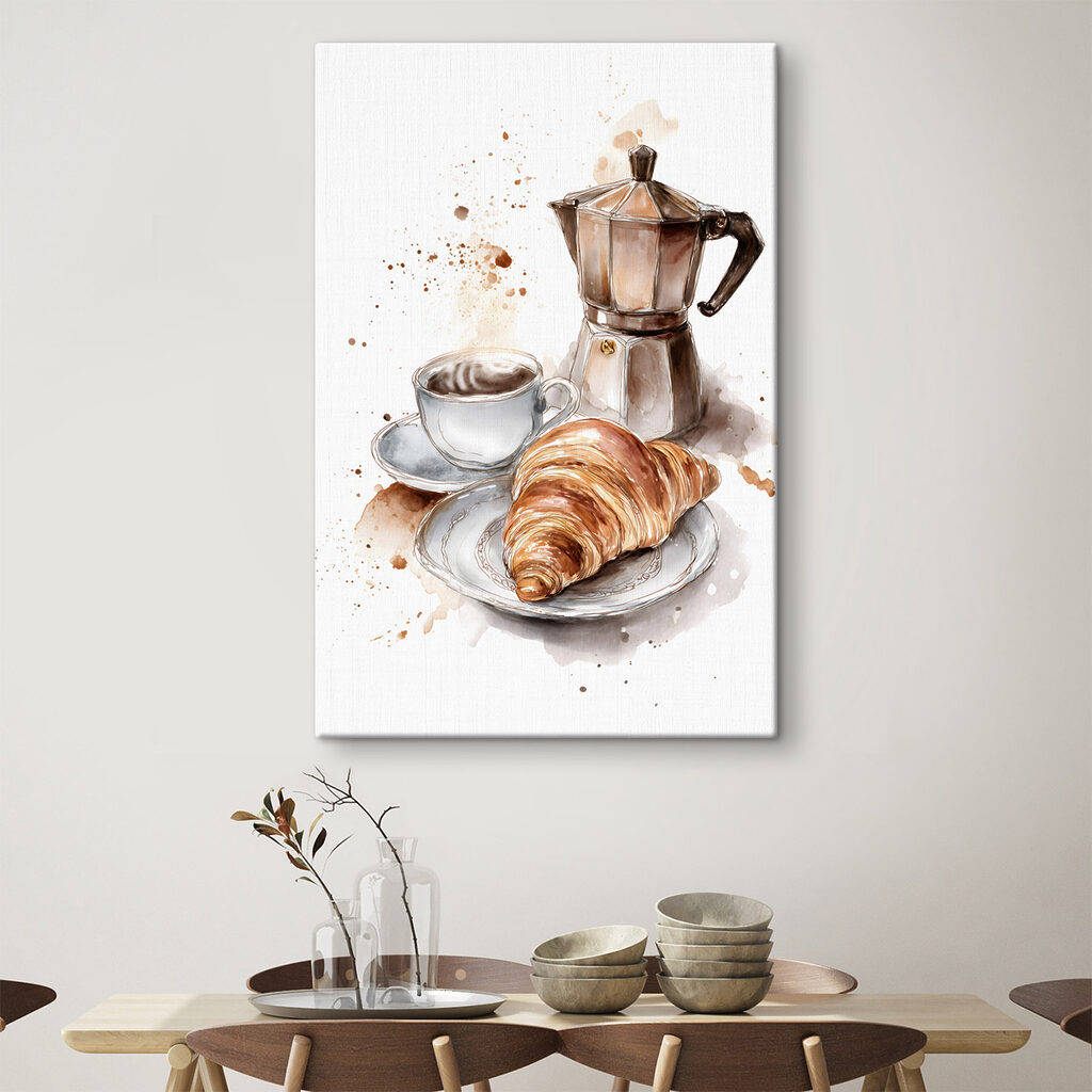 Croissant and a cup of coffee Croissant and a cup of coffee