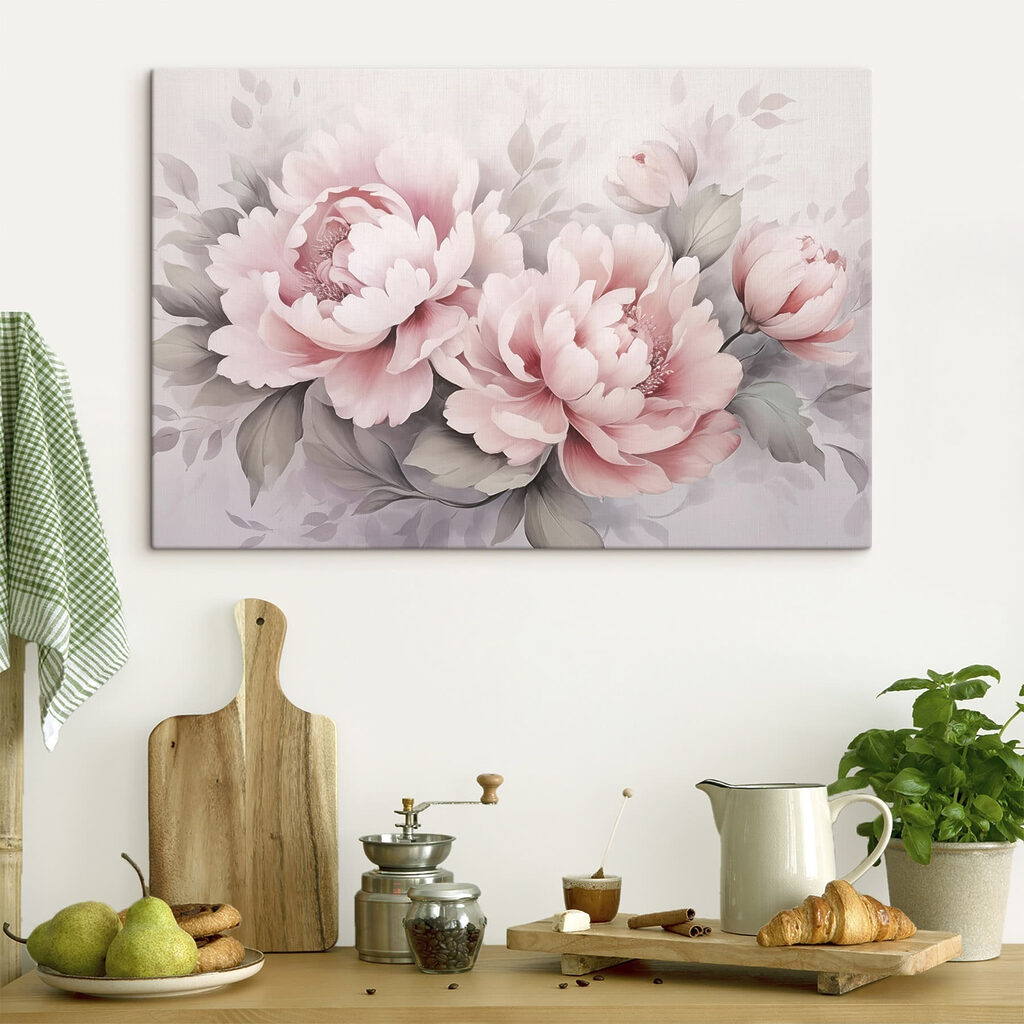 Painting of flowers on a white background Painting of flowers on a white background