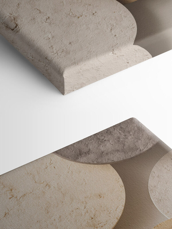 Group of round circular objects with leaves Group of round circular objects with leaves