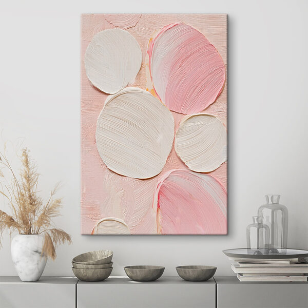 Group of white and pink circles Group of white and pink circles