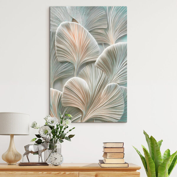 Delicate leaves in soft hues