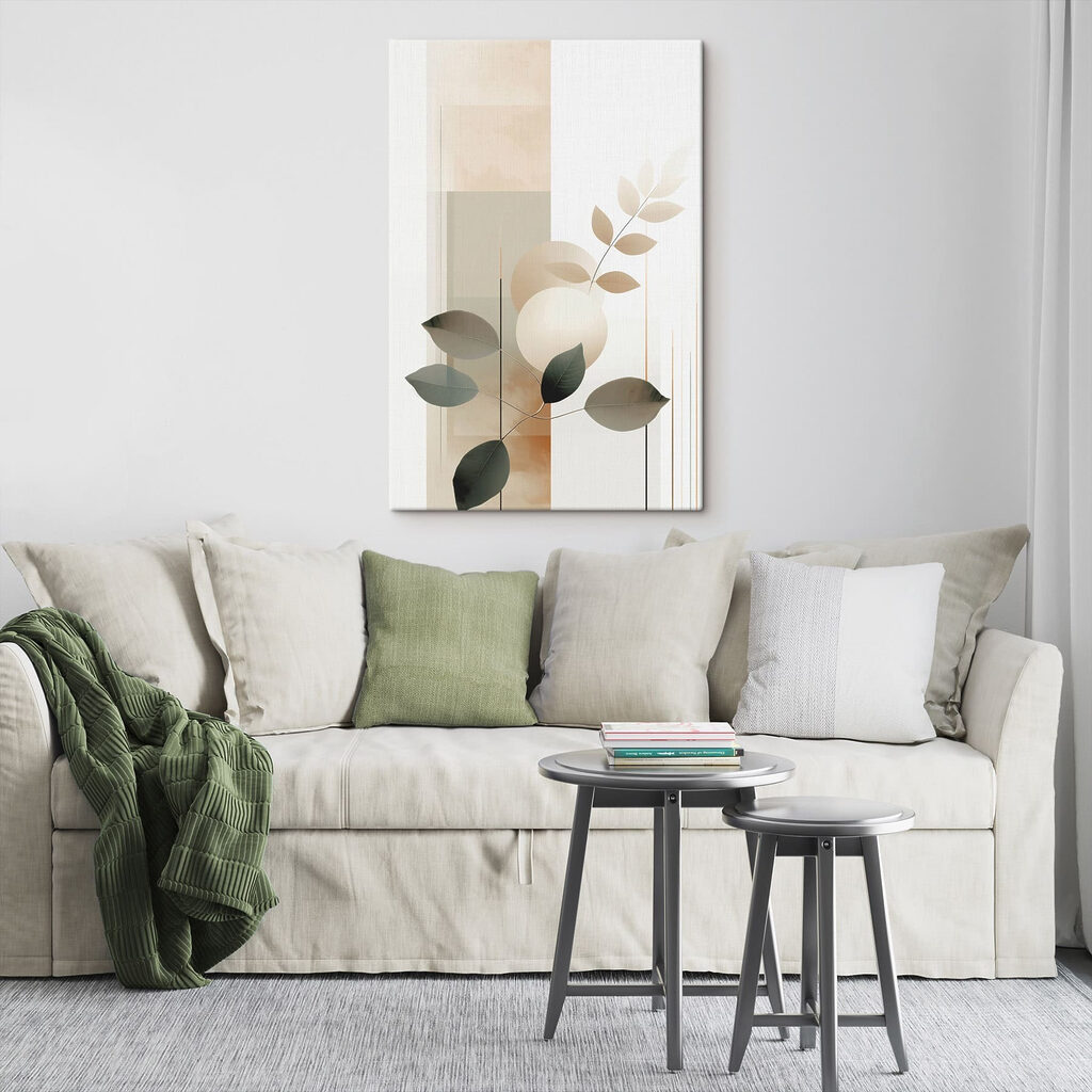 Serene botanical composition in soft hues