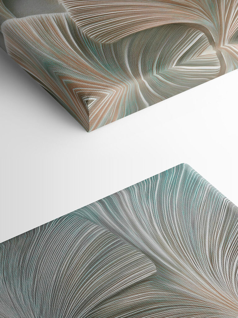 Delicate leaves in soft hues