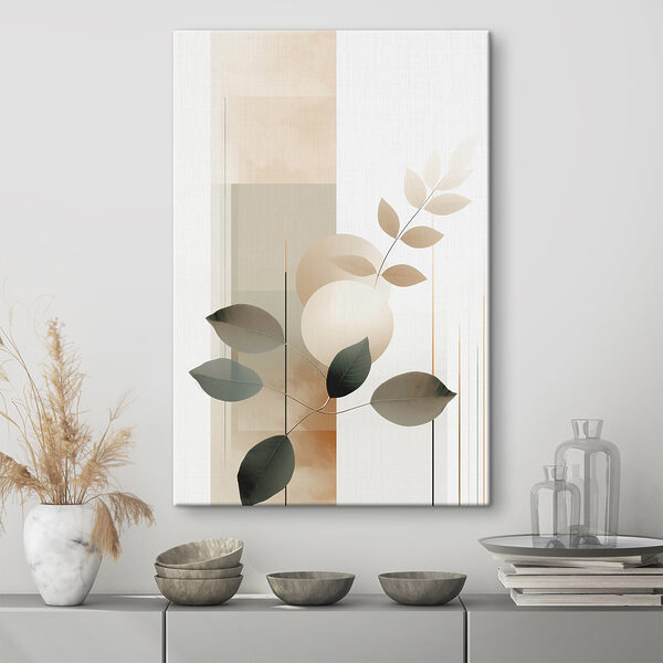 Serene botanical composition in soft hues