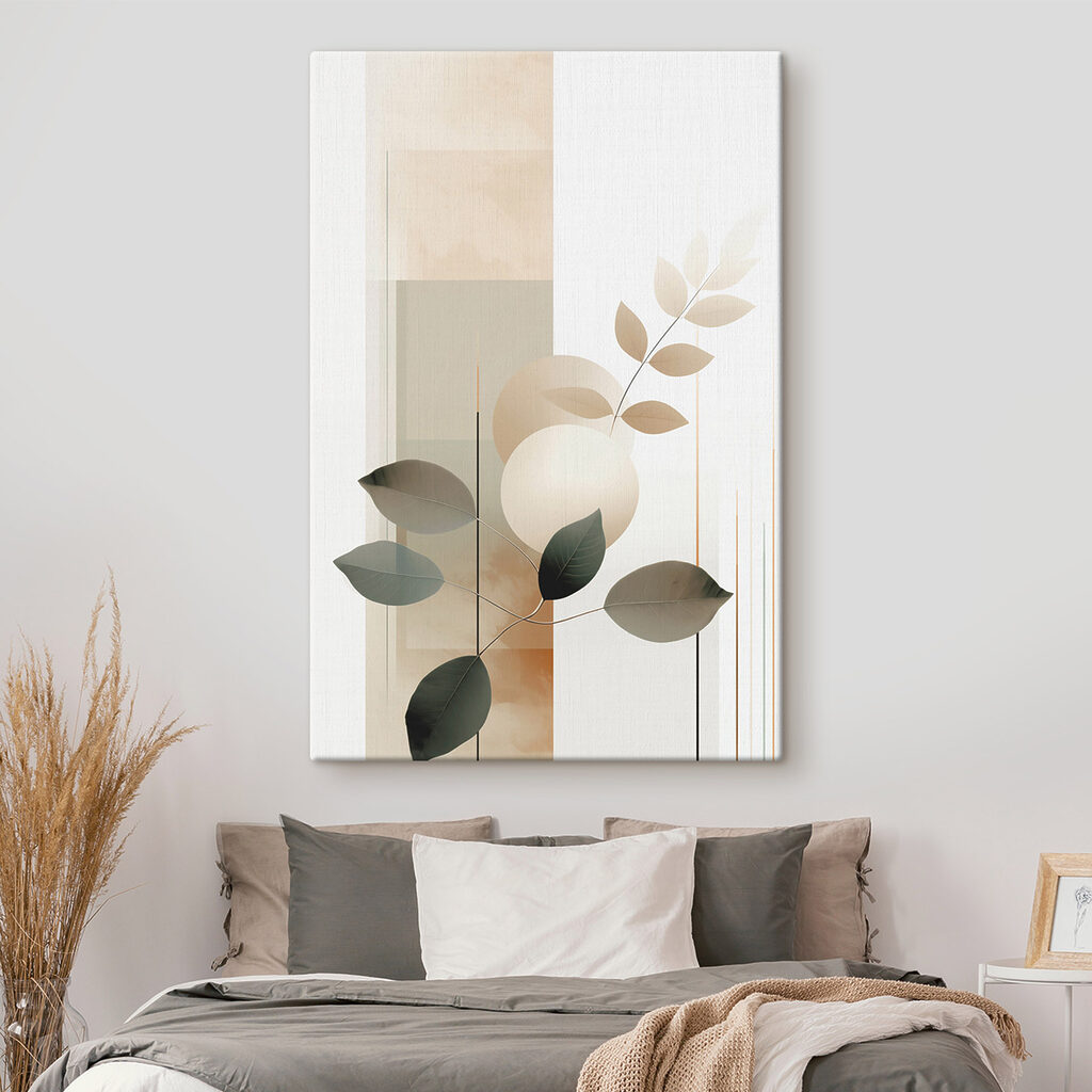 Serene botanical composition in soft hues