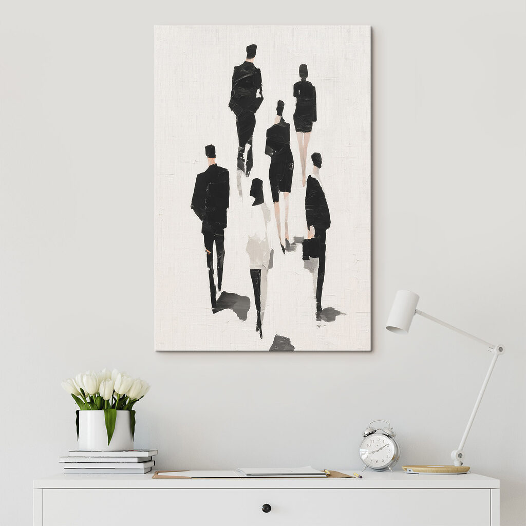 Group of people in black and white Group of people in black and white