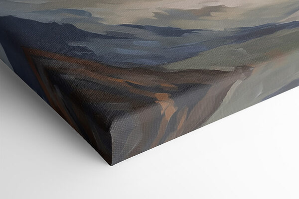 Painting of a mountain range