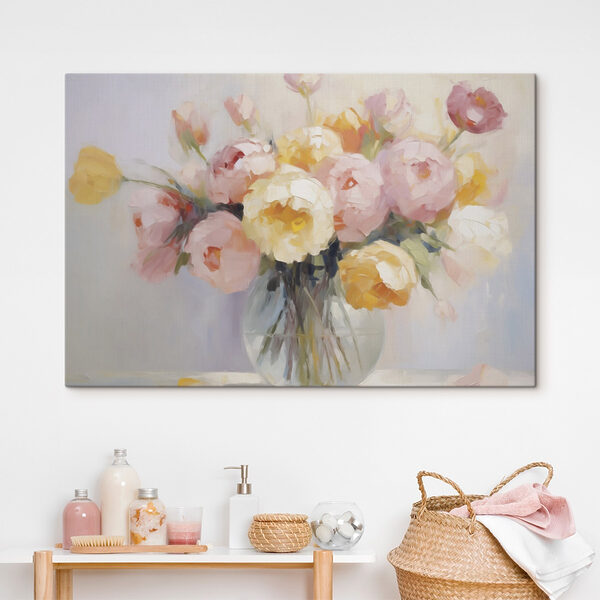 Painting of flowers in a vase Painting of flowers in a vase