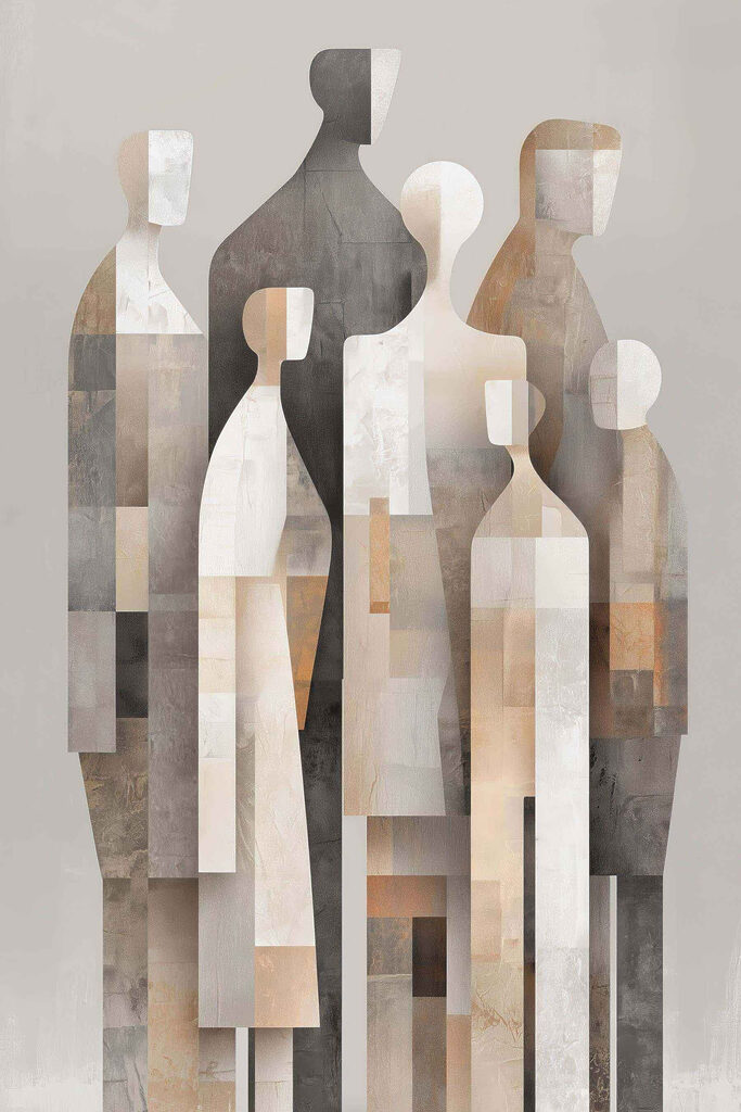 Group of people standing together Group of people standing together