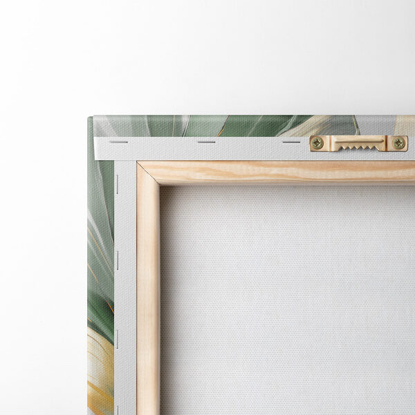 Vibrant tropical leaves in bold hues