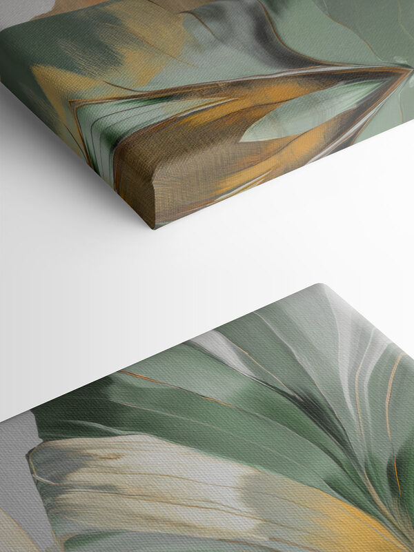 Vibrant tropical leaves in bold hues