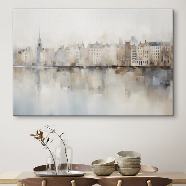 Watercolor of a city Watercolor of a city