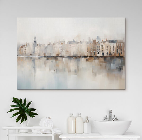 Watercolor of a city Watercolor of a city