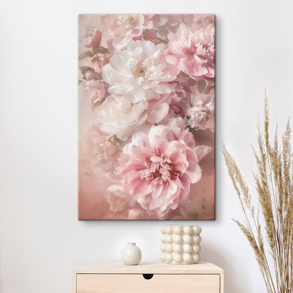 Group of pink and white flowers
