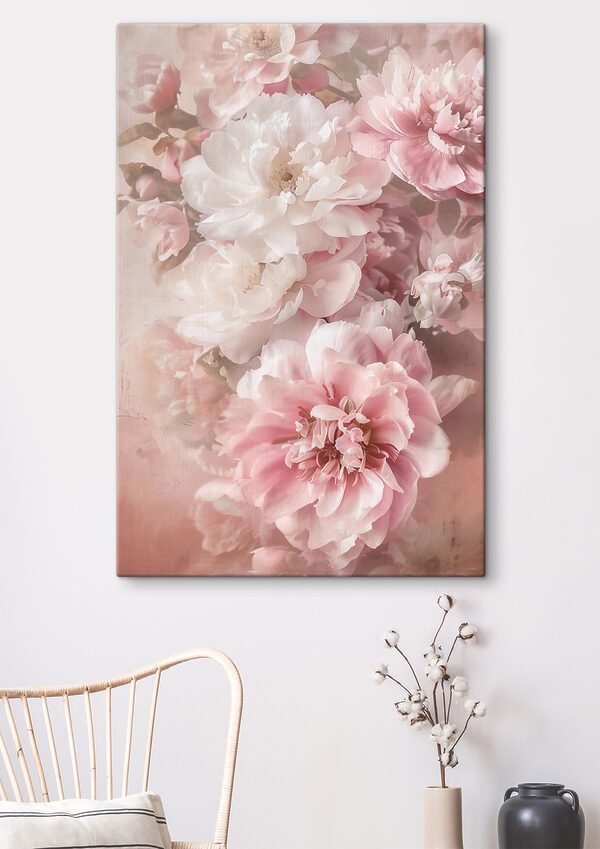 Group of pink and white flowers