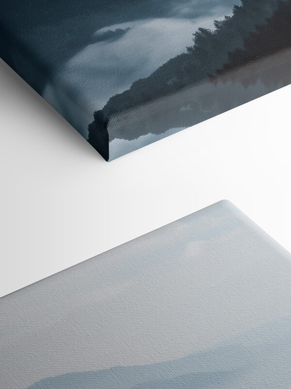 Foggy mountain range