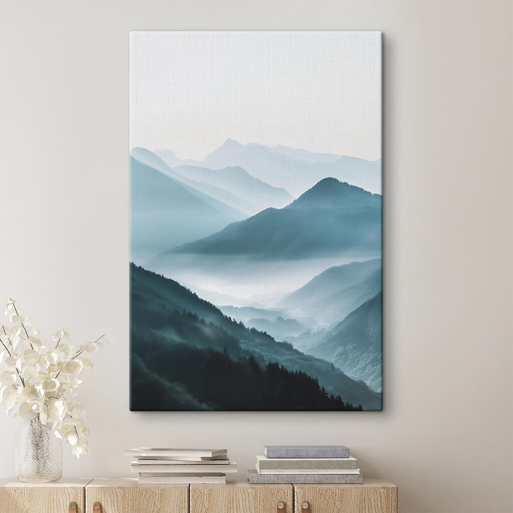 Foggy mountain range Foggy mountain range