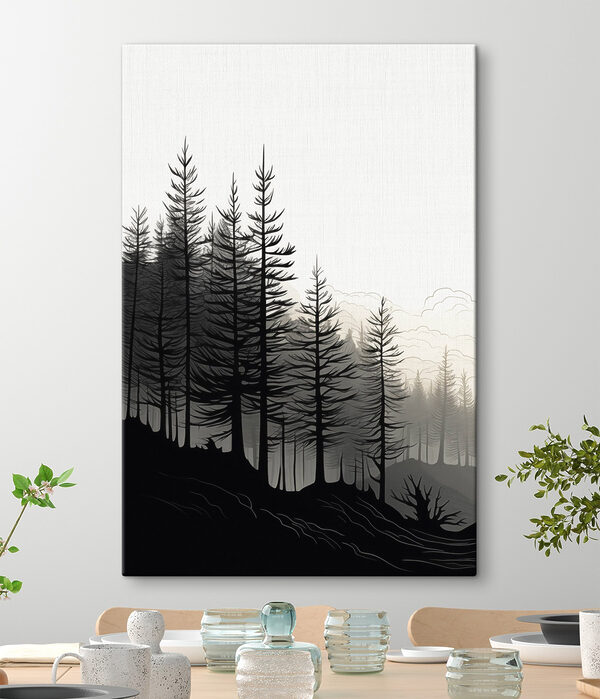 Forest with trees in the background