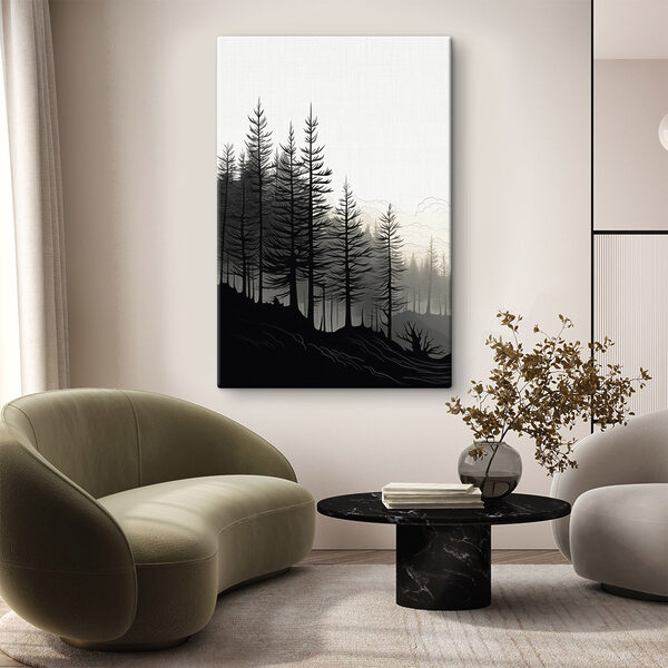 Forest with trees in the background